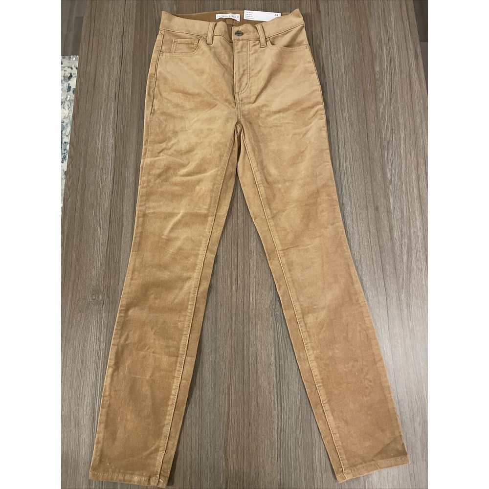 Loft Corduroy Pants Womens Size 24 Skinny High Rise Regular‎ Fit Petite Inseam